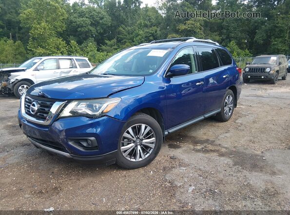 5N1DR2MNXJC666934 2018 NISSAN PATHFINDER Blue Առջևի ձախ երեք քառորդ տեսարան