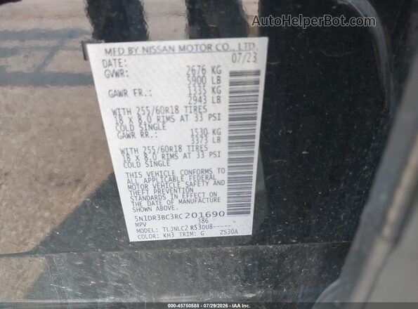 5N1DR3BC3RC201690 2024 NISSAN PATHFINDER Black Vista del compartimento del motor