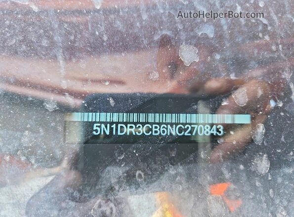 5N1DR3CB6NC270843 2022 NISSAN PATHFINDER Burgundy Vista interior de 360 grados
