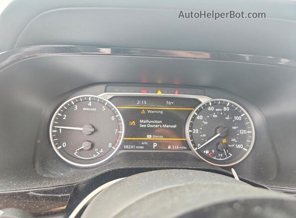 5N1DR3CD3NC204719 2022 NISSAN PATHFINDER Gray Instrument cluster view