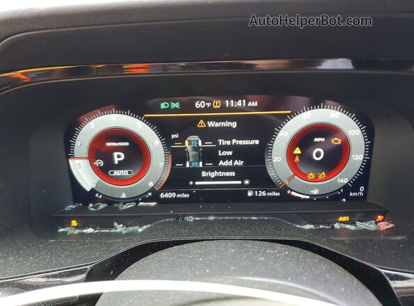 5N1DR3DJ7SC281707 2025 NISSAN PATHFINDER White Instrument cluster view