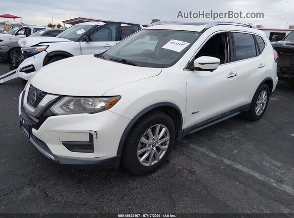 5N1ET2MT5HC830010 2017 NISSAN ROGUE HYBRID White წინა მარცხენა ხედი სამი მეოთხედიდან