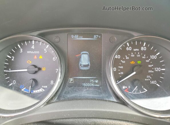5N1ET2MV2HC786677 2017 NISSAN ROGUE Белый Вид щитка приборов