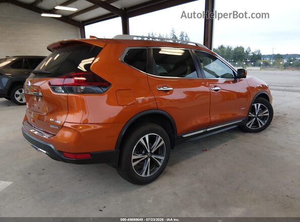 5N1ET2MV4JC842222 2018 NISSAN ROGUE HYBRID Orange Հետևի աջ