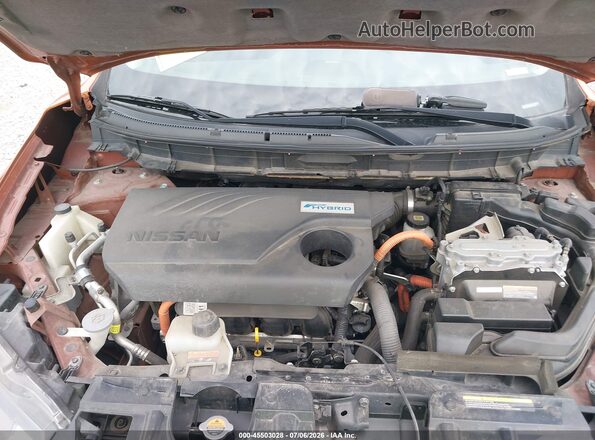 5N1ET2MV6HC768246 2017 NISSAN ROGUE HYBRID Orange Vista trasera