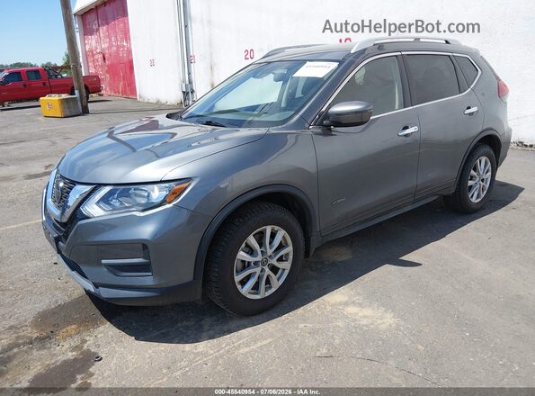 5N1ET2MV7KC719824 2019 NISSAN ROGUE HYBRID Gray Front left