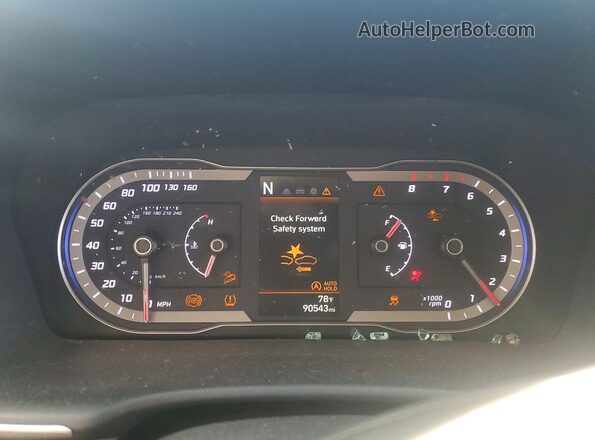 5NMJA3AE0NH019992 2022 HYUNDAI TUCSON Gray Вид щитка приладів