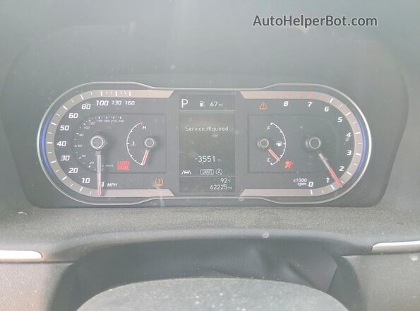 5NMJACAE1NH095320 2022 HYUNDAI TUCSON Black Instrument cluster view