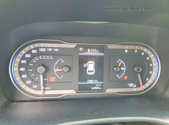 5NMJACAE3NH083346 2022 HYUNDAI TUCSON White Սարքավորումների վահանակի տեսք