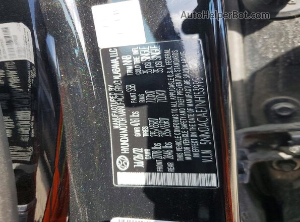 5NMJACAE7NH153995 2022 HYUNDAI TUCSON Black Շարժիչի բաժամունքի տեսք