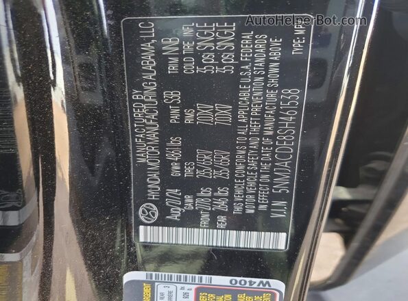5NMJACDE8SH461538 2025 HYUNDAI TUCSON Черный Вид подкапотного пространства
