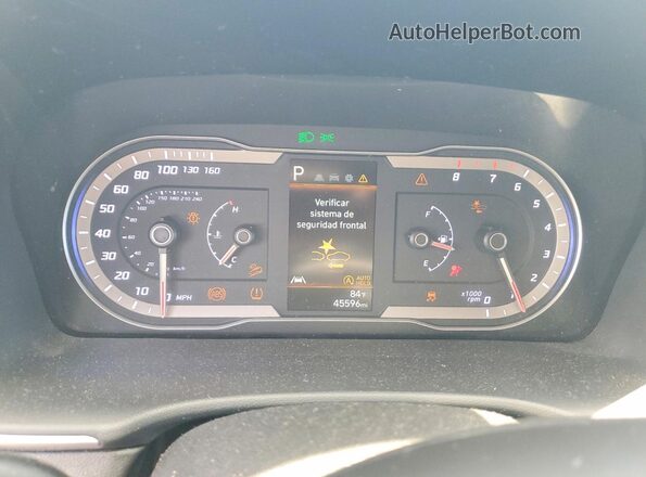 5NMJB3AE0NH155844 2022 HYUNDAI TUCSON White Vista del cuadro de instrumentos