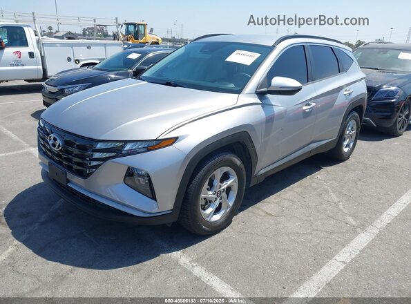 5NMJB3AE1NH002373 2022 HYUNDAI TUCSON Silver წინა მარცხენა ხედი სამი მეოთხედიდან