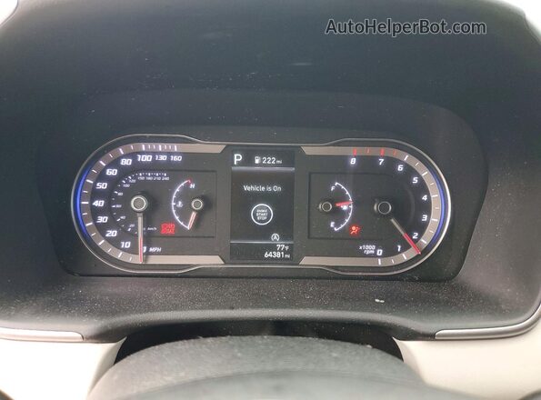 5NMJB3AE3NH079147 2022 HYUNDAI TUCSON Silver Instrument cluster view