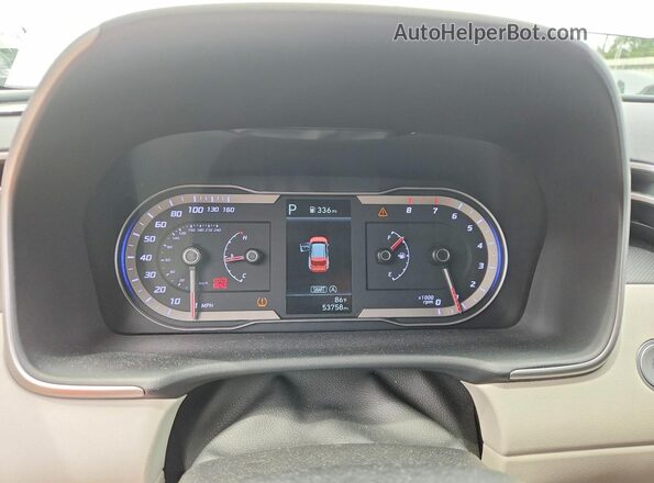 5NMJB3AE7PH288331 2023 HYUNDAI TUCSON Silver ხელსაწყოთა პანელის ხედი