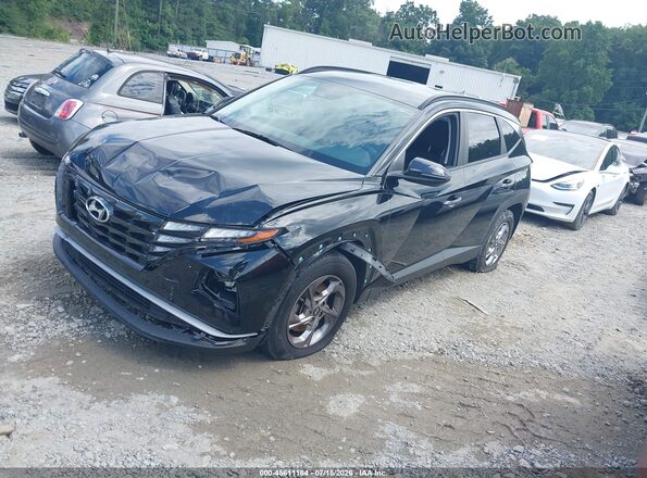 5NMJB3AE9NH144647 2022 HYUNDAI TUCSON Black Առջևի ձախ երեք քառորդ տեսարան