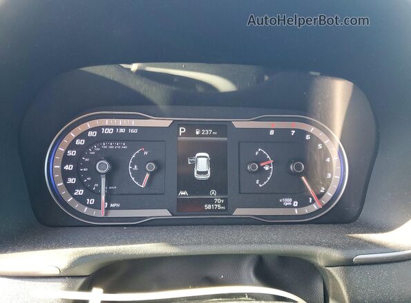 5NMJB3AEXNH069408 2022 HYUNDAI TUCSON Red Вид щитка приладів