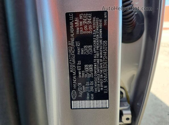 5NMJB3DE7SH450138 2025 HYUNDAI TUCSON Silver 360 interior view