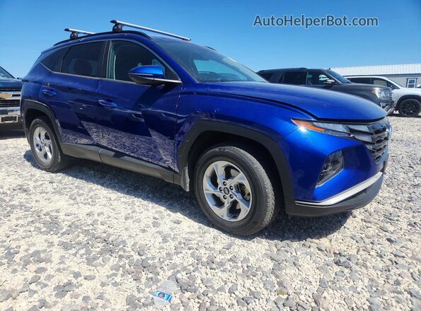 5NMJBCAE3NH057147 2022 HYUNDAI TUCSON Blue Delantero derecho