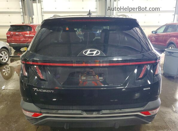 5NMJBCAE4NH158956 2022 HYUNDAI TUCSON Black უკანა ხედი