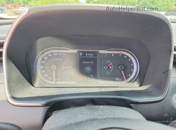 5NMJBCAE6NH089137 2022 HYUNDAI TUCSON Blue Սարքավորումների վահանակի տեսք