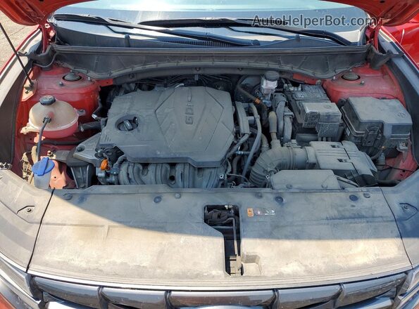 5NMJBCAE7NH098638 2022 HYUNDAI TUCSON Maroon Widok komory silnika