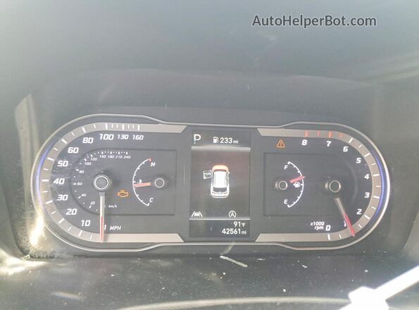 5NMJBCAEXNH124035 2022 HYUNDAI TUCSON Black Widok zestawu wskaźników