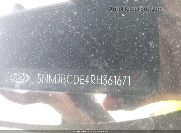 5NMJBCDE4RH361671 2024 HYUNDAI TUCSON Black Engine compartment view
