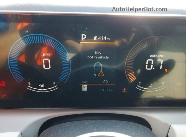 5NMJBCDEXSH600114 2025 HYUNDAI TUCSON White Вид щитка приладів