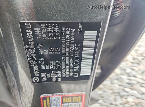 5NMJC3AE1NH009997 2022 HYUNDAI TUCSON Gray VIN sticker view