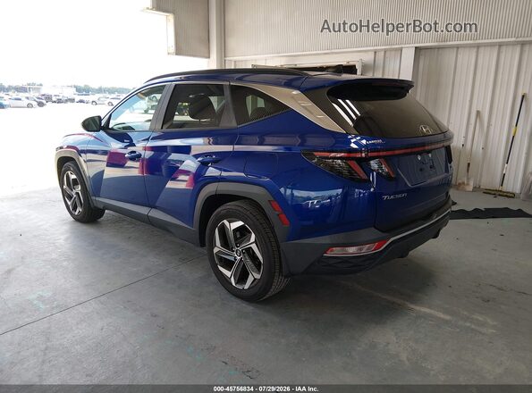 5NMJC3AE8NH122622 2022 HYUNDAI TUCSON Blue Trasero izquierdo