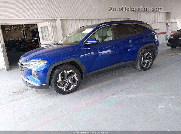 5NMJC3AE8NH122622 2022 HYUNDAI TUCSON Blue Vista tres cuartos delantera izquierda