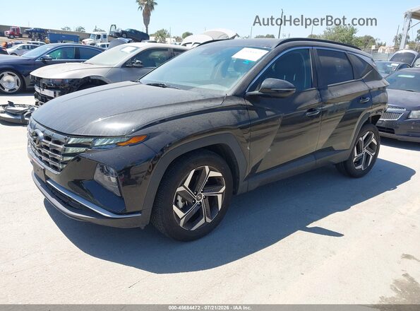 5NMJC3AE8NH139310 2022 HYUNDAI TUCSON Black წინა მარცხენა ხედი სამი მეოთხედიდან