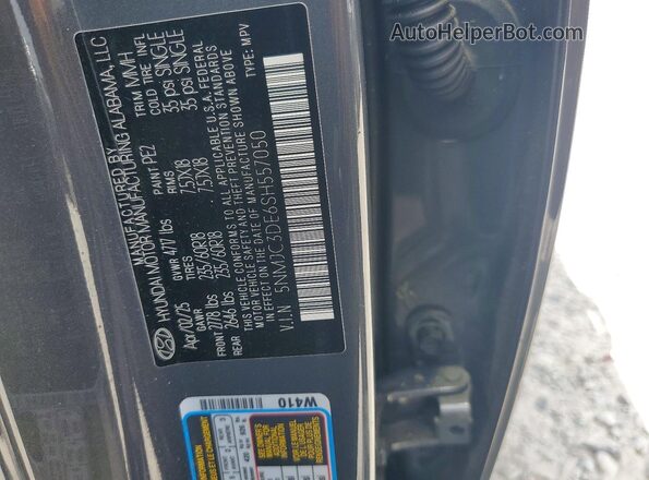 5NMJC3DE6SH557050 2025 HYUNDAI TUCSON Gray 360 interior view