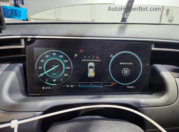 5NMJCCAE0NH100002 2022 HYUNDAI TUCSON Silver ხელსაწყოთა პანელის ხედი