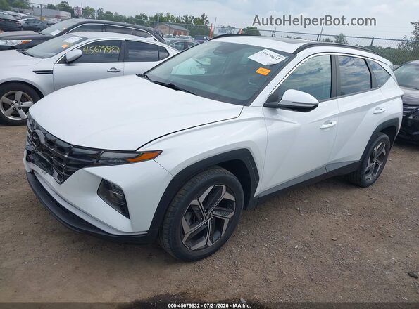 5NMJCCAE5NH094102 2022 HYUNDAI TUCSON White Առջևի ձախ երեք քառորդ տեսարան