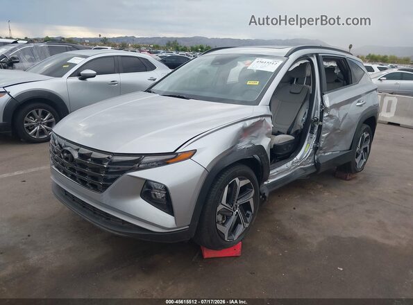 5NMJCCAE7NH017716 2022 HYUNDAI TUCSON Silver წინა მარცხენა ხედი სამი მეოთხედიდან
