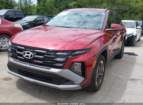 5NMJCCDEXSH589872 2025 HYUNDAI TUCSON Red Առջևի ձախ երեք քառորդ տեսարան