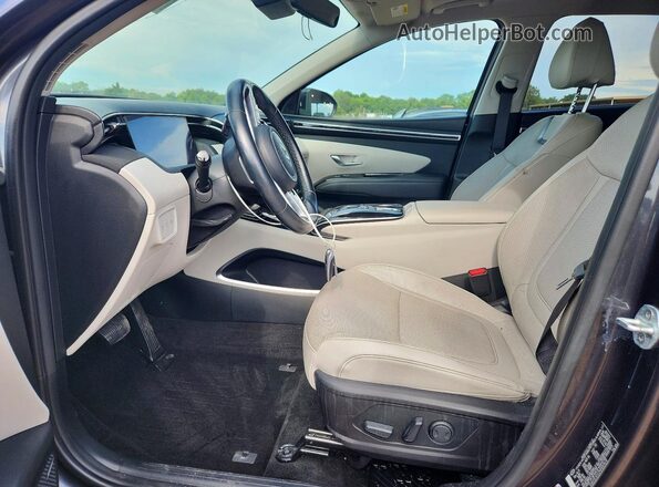 5NMJE3AE2NH069619 2022 HYUNDAI TUCSON Черный Вид салона спереди