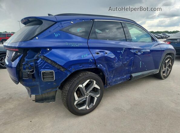5NMJE3AE3NH016184 2022 HYUNDAI TUCSON Синий Задняя правая четверть