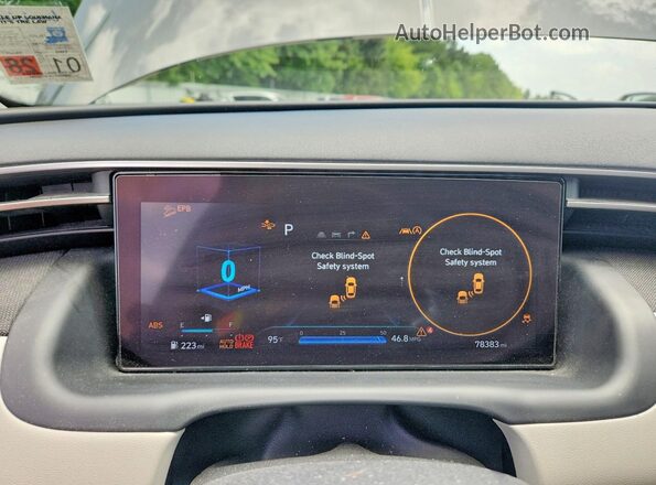 5NMJE3AE3NH103017 2022 HYUNDAI TUCSON Green Instrument cluster view