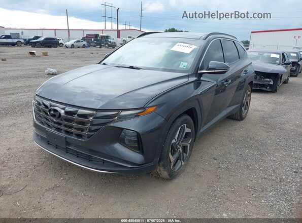 5NMJE3AE5PH193127 2023 HYUNDAI TUCSON Gray წინა მარცხენა ხედი სამი მეოთხედიდან