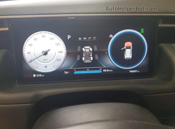 5NMJECAE1NH119796 2022 HYUNDAI TUCSON Черный Вид щитка приборов