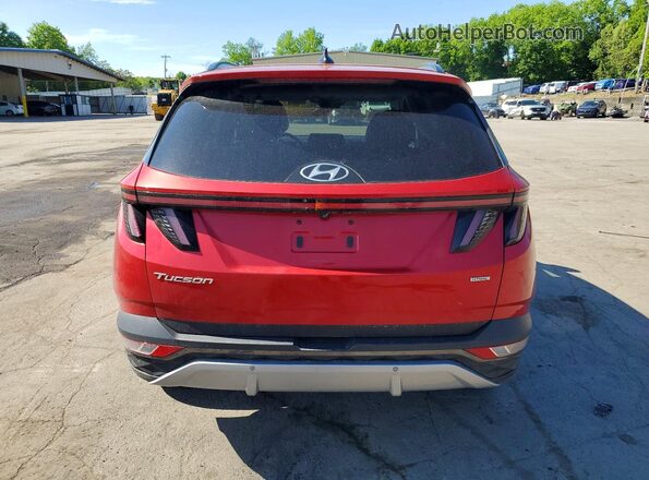 5NMJECAE2NH076537 2022 HYUNDAI TUCSON Red Vista trasera