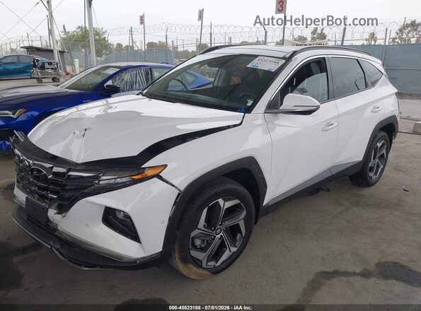 5NMJECAE4PH238705 2023 HYUNDAI TUCSON White Առջևի ձախ երեք քառորդ տեսարան
