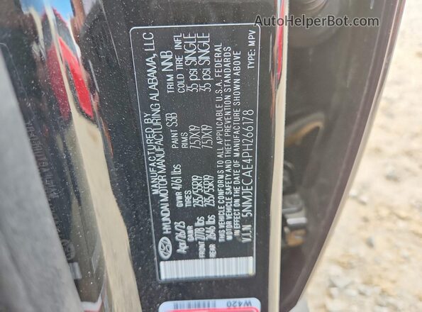 5NMJECAE4PH266178 2023 HYUNDAI TUCSON Black Շարժիչի բաժամունքի տեսք