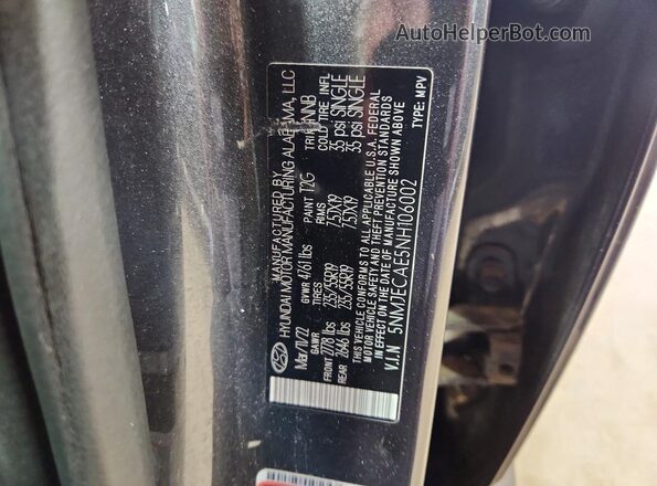 5NMJECAE5NH106002 2022 HYUNDAI TUCSON Blue Սալոնի 360 աստիճան տեսք