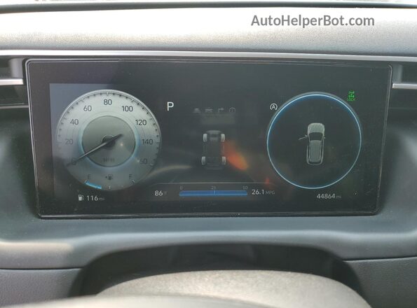 5NMJECAE8NH035684 2022 HYUNDAI TUCSON Black Widok zestawu wskaźników