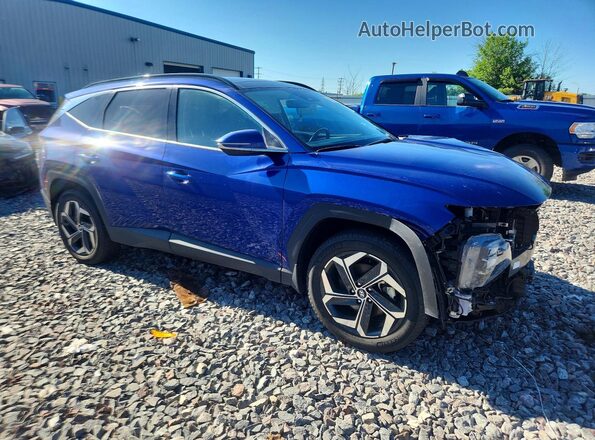 5NMJECAEXNH111468 2022 HYUNDAI TUCSON Blue Front right