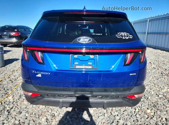 5NMJECAEXNH111468 2022 HYUNDAI TUCSON Blue Rear view